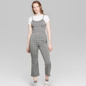Wild fable cropped plaid jumpsuit spaghetti strap